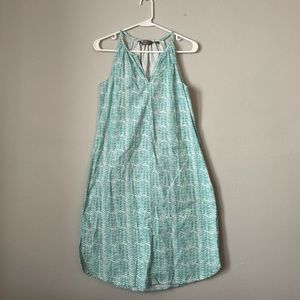 Mountain Warehouse Women's Teal and White Sleeveless V-neck Dress 6